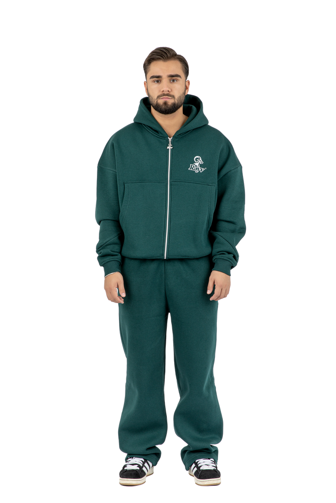 ZIP HOODIE FOREST GREEN