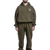 OPEN LEG JOGGER OLIVE GREEN