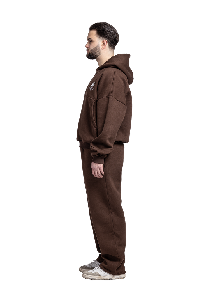 ZIP HOODIE CHOCOLATE BROWN