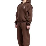 ZIP HOODIE CHOCOLATE BROWN